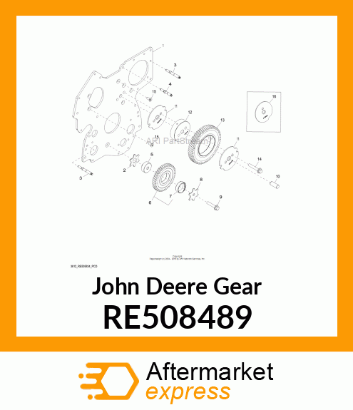 GEAR, UPPER IDLER W/ BUSHING RE508489