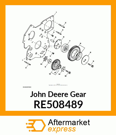 GEAR, UPPER IDLER W/ BUSHING RE508489