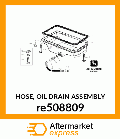 HOSE, OIL DRAIN ASSEMBLY re508809