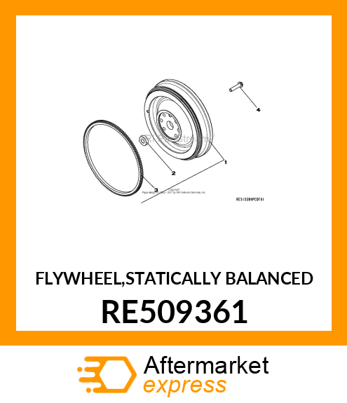 FLYWHEEL,STATICALLY BALANCED RE509361