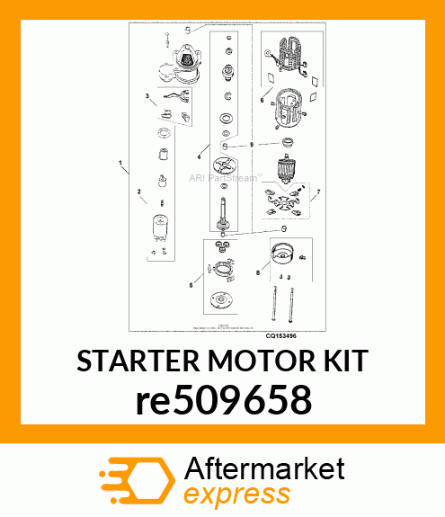 STARTER MOTOR KIT re509658