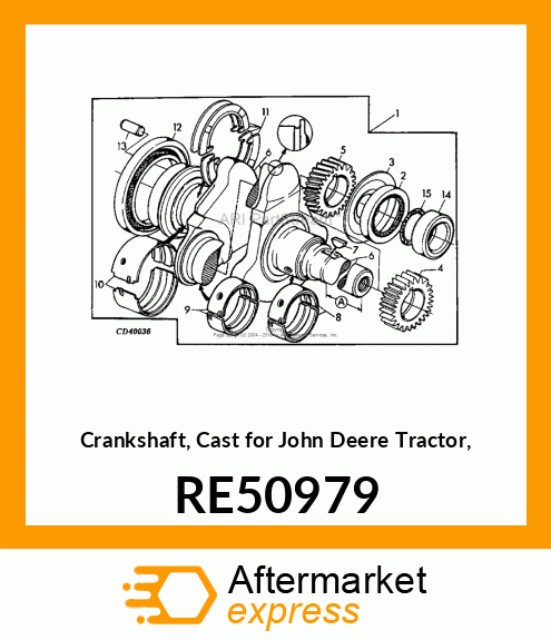 CRANKSHAFT, KIT,CRANKSHAFT 3CYL.LON RE50979