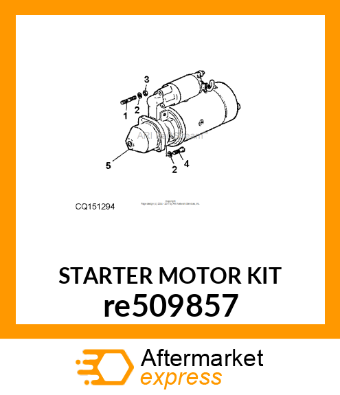 STARTER MOTOR KIT re509857