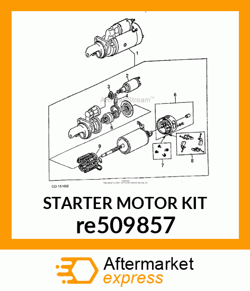 STARTER MOTOR KIT re509857