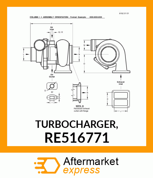 TURBOCHARGER, RE516771