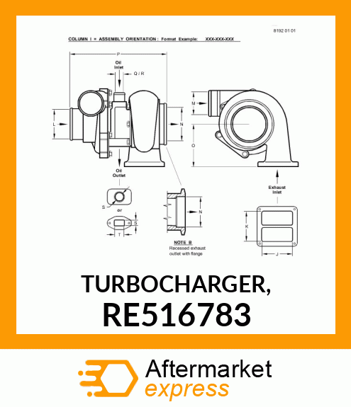 TURBOCHARGER, RE516783