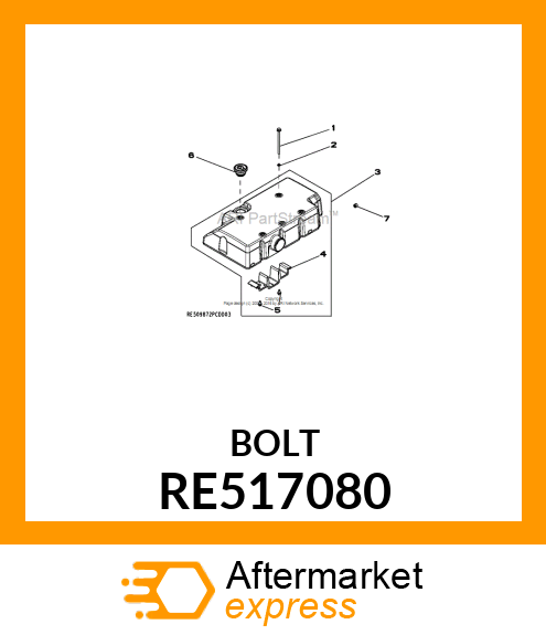 SCREW, FLANGED, M6X100 RE517080