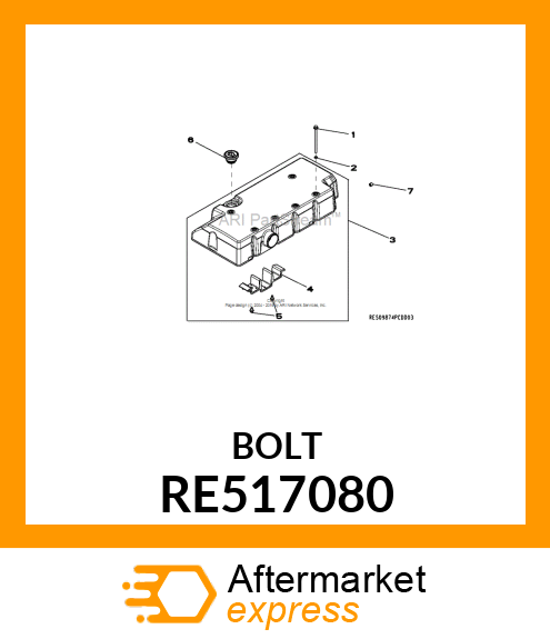 SCREW, FLANGED, M6X100 RE517080