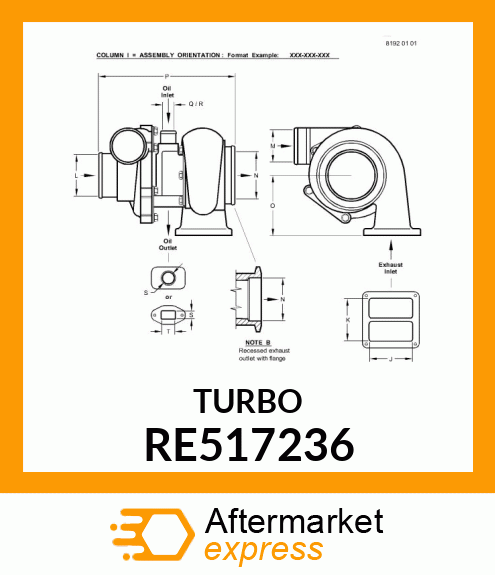 TURBOCHARGER, RE517236