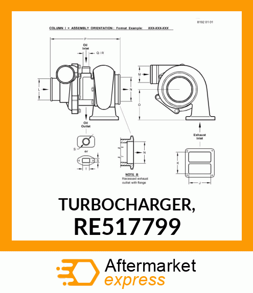 TURBOCHARGER, RE517799