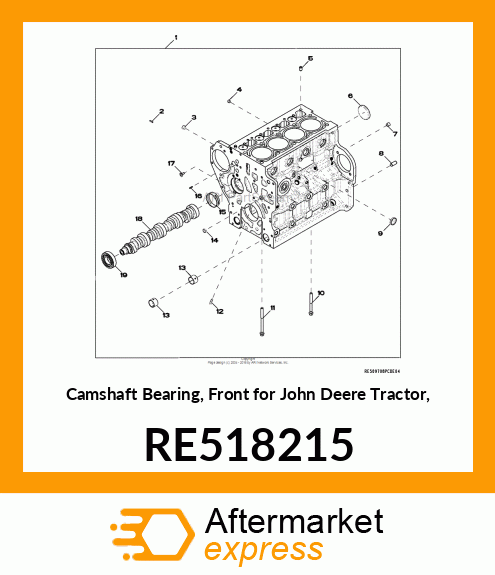 BALL BEARING, CAMSHAFT RE518215