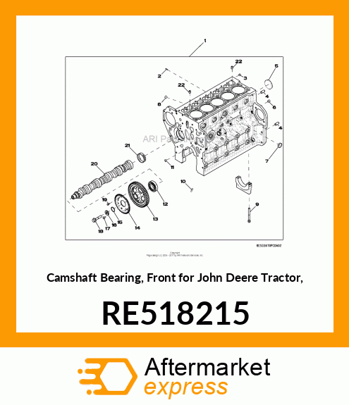 BALL BEARING, CAMSHAFT RE518215