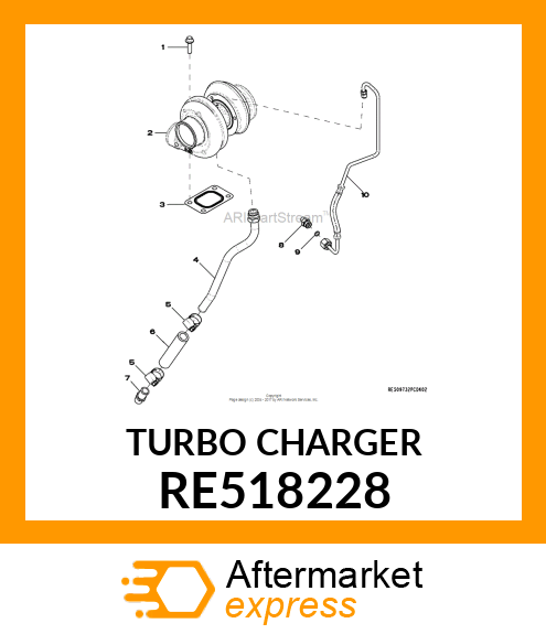 TURBOCHARGER,TURBOCHARGER,S1B 4CYL RE518228