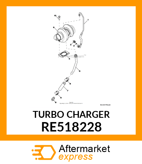 TURBOCHARGER,TURBOCHARGER,S1B 4CYL RE518228