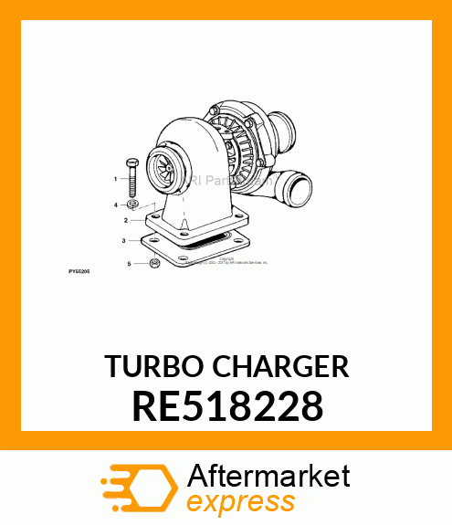 TURBOCHARGER,TURBOCHARGER,S1B 4CYL RE518228