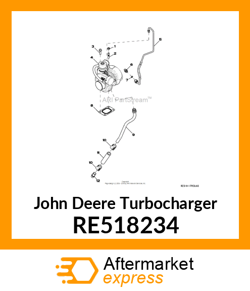 TURBOCHARGER,TURBOCHARGER,S1B 5CYL RE518234