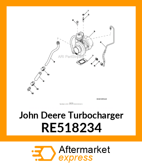 TURBOCHARGER,TURBOCHARGER,S1B 5CYL RE518234