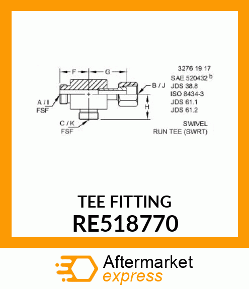 TEE FITTING RE518770