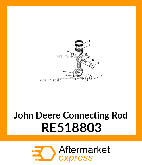 CONNECTING ROD, ASSEMBLY, 13.5L (changes to DZ114764) RE518803