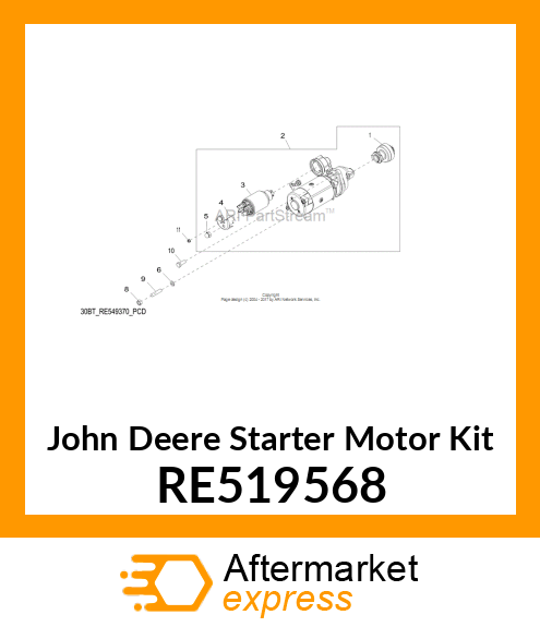 STARTER MOTOR KIT RE519568