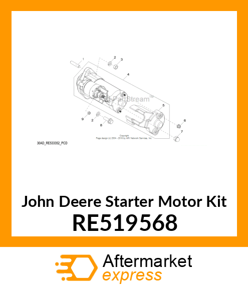 STARTER MOTOR KIT RE519568