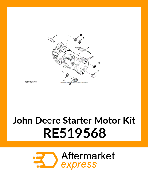 STARTER MOTOR KIT RE519568