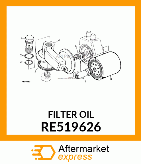 OIL FILTER, SERVICE RE519626