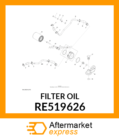 OIL FILTER, SERVICE RE519626