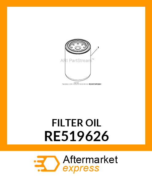 OIL FILTER, SERVICE RE519626