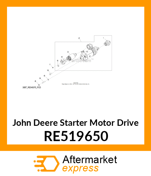 STARTER MOTOR DRIVE RE519650