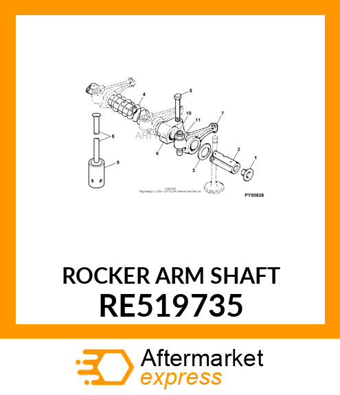 ROCKER ARM SHAFT RE519735