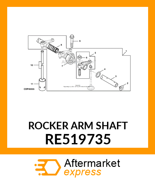 ROCKER ARM SHAFT RE519735