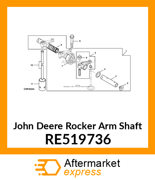 KIT,ROCKER ARM SHAFT,4 CYL RE519736