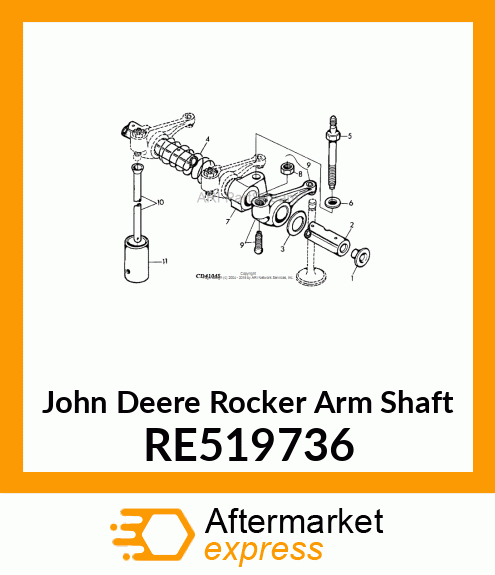 KIT,ROCKER ARM SHAFT,4 CYL RE519736