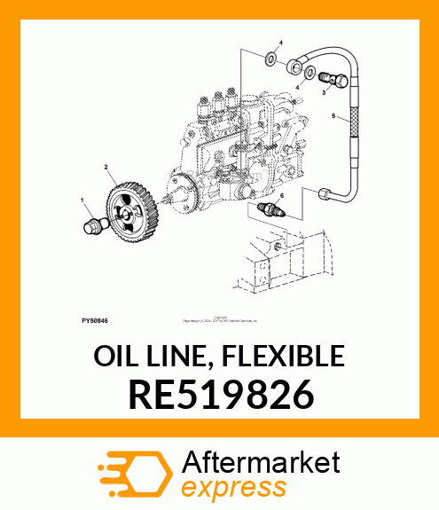 OIL LINE, FLEXIBLE RE519826