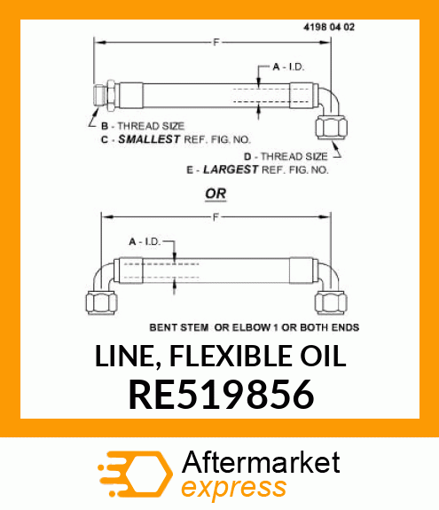 LINE, FLEXIBLE OIL RE519856