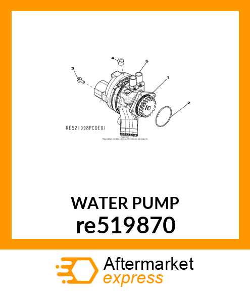 WATER PUMP, ASSEMBLY re519870