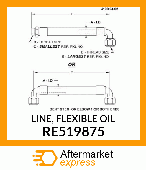 LINE, FLEXIBLE OIL RE519875