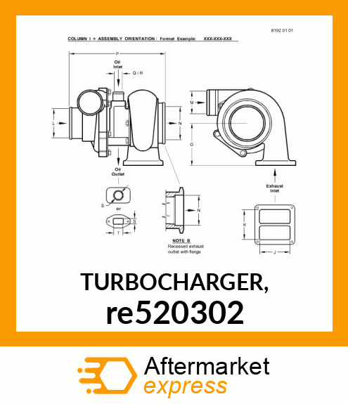 TURBOCHARGER, re520302