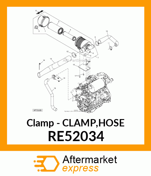 Clamp - CLAMP,HOSE RE52034