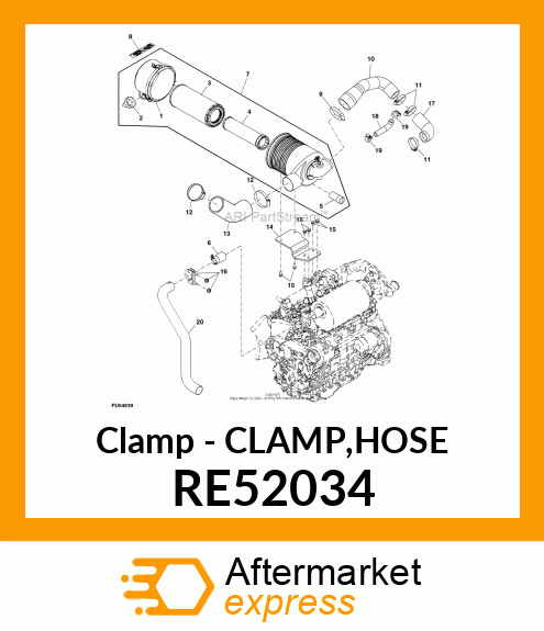 Clamp - CLAMP,HOSE RE52034