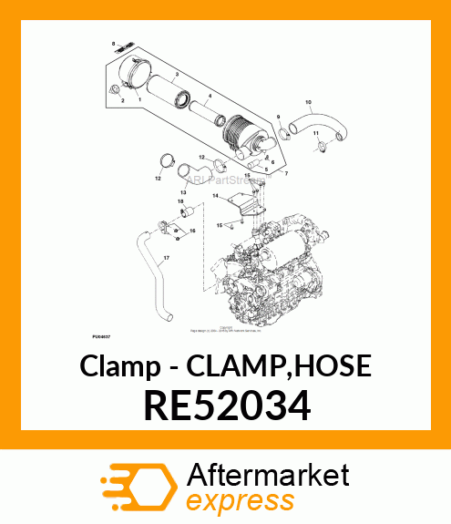 Clamp - CLAMP,HOSE RE52034