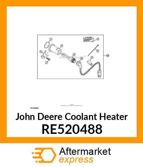 COOLANT HEATER RE520488