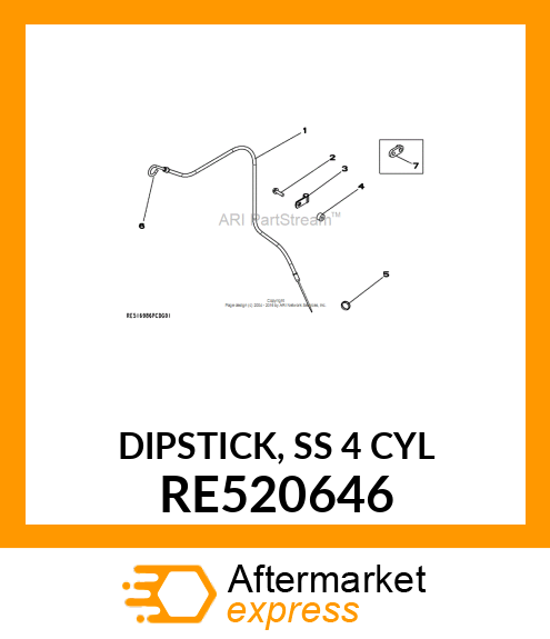DIPSTICK, SS 4 CYL RE520646