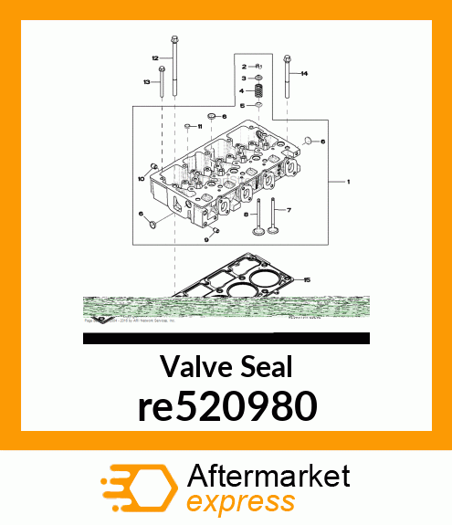 SEAL,VALVE STEM SEAL, S250 re520980