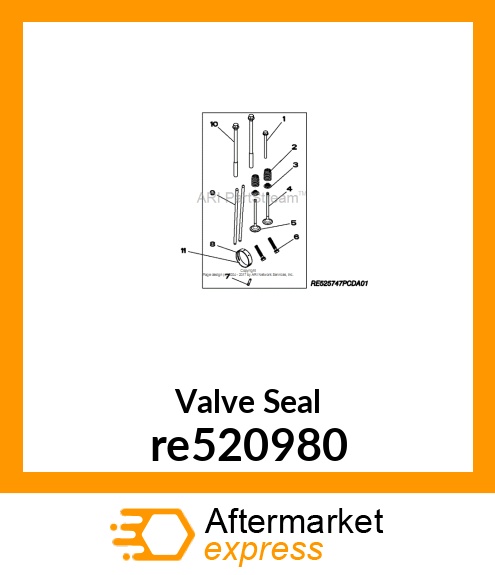 SEAL,VALVE STEM SEAL, S250 re520980