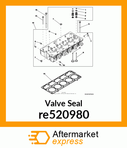 SEAL,VALVE STEM SEAL, S250 re520980