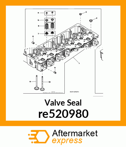 SEAL,VALVE STEM SEAL, S250 re520980