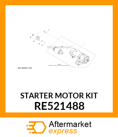 STARTER MOTOR KIT RE521488