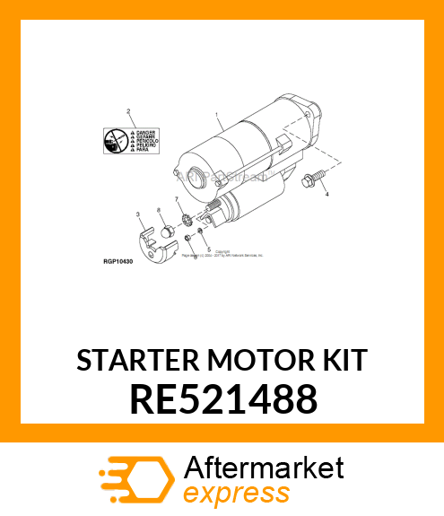 STARTER MOTOR KIT RE521488